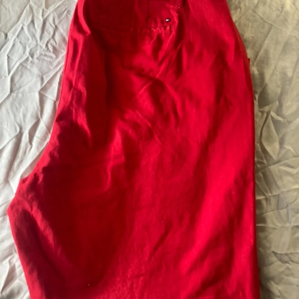 Vibrant Red Elastic Waist Trousers - Picture 4 of 4